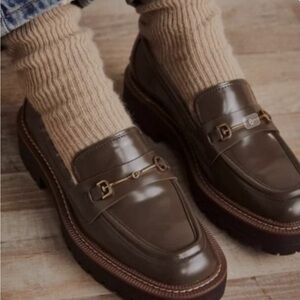 Sam Edelman Laurs Platform Loafers, Alpine Green, size 9.5